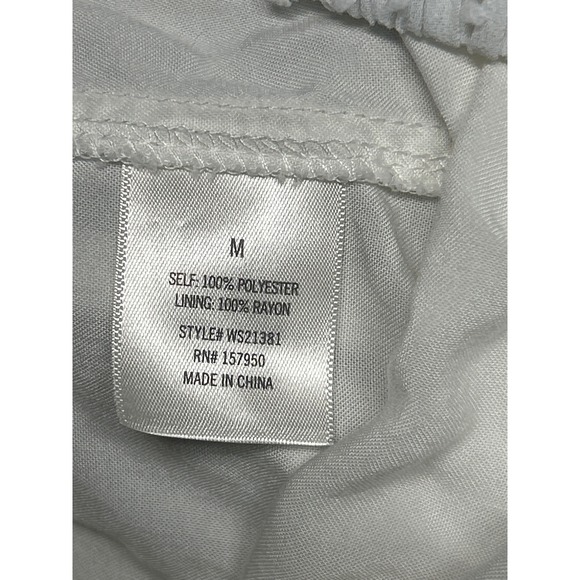 Miami Textured Dot Off The Shoulder Blouse White Sheer Sleeve Size M - Picture 3 of 10